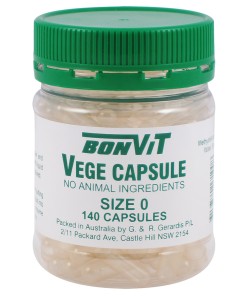 Bonvit Empty Vege Capsules Size '0' 140c