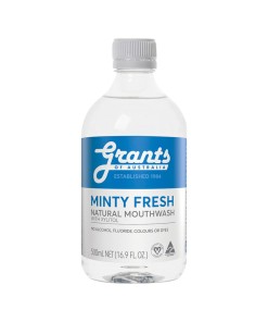 Grants Natural Mouthwash Alcohol Free Mint 500ml