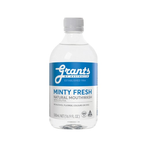 Grants Natural Mouthwash Alcohol Free Mint 500ml