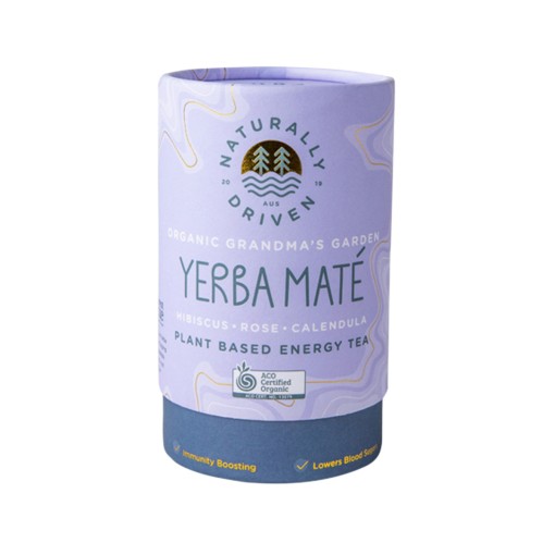 Naturally Driven Org Yerba Mate Tea Grandmas Garden 60g