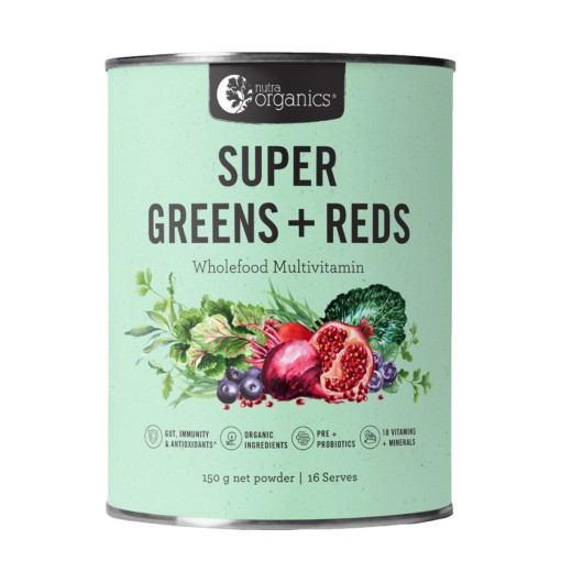 Nutra Org Super Greens Plus Reds Powder 150g