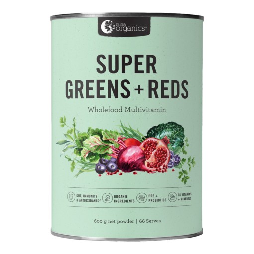 Nutra Org Super Greens Plus Reds Powder 600gNutra Org Super Greens Plus Reds Powder 600g