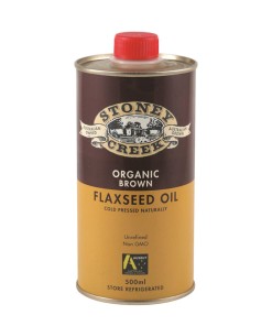 Stoney Creek Organic Flaxseed Oil Brown 500ml