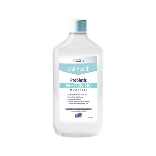 H.Blooms Probiotic Mouthwash Whitening Peppermint 375ml