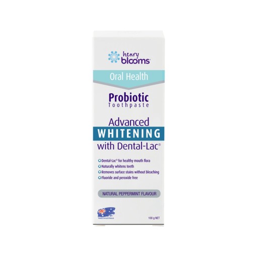 H.Blooms Probiotic Toothpaste Advanced Whitening Peppermint 100g