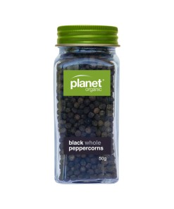 Planet Organic Black Peppercorns Whole Shaker 50g