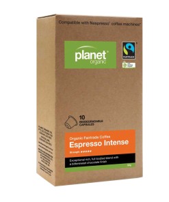 Planet Organic Coffee Capsules Espresso Intense x 10 Pack