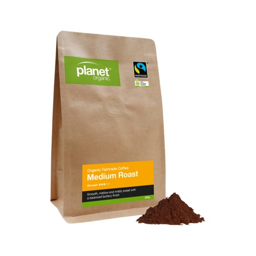 Planet Organic Coffee Medium Roast Espresso Ground 250g