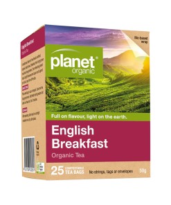 Planet Organic English Breakfast Tea x 25 Tea Bags