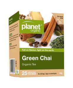 Planet Organic Green Chai Herbal Tea x 25 Tea Bags