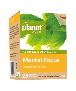 Planet Organic Mental Focus Herbal Tea x 25 Tea Bags