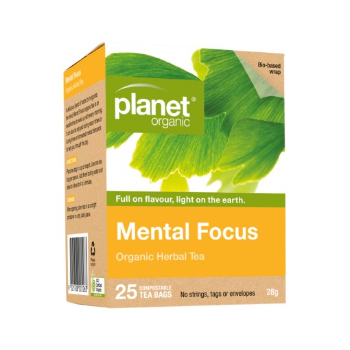 Planet Organic Mental Focus Herbal Tea x 25 Tea Bags