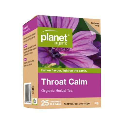 Planet Organic Throat Calm Herbal Tea x 25 Tea Bags