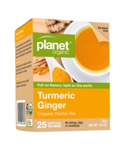 Planet Organic Turmeric Ginger Tea x 25 Tea Bags
