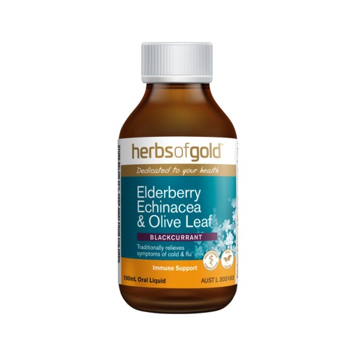 Herbs of Gold Elderberry Echinacea and Olive Leaf 100ml