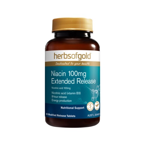 Herbs of Gold Niacin 100mg Extended Release 60t